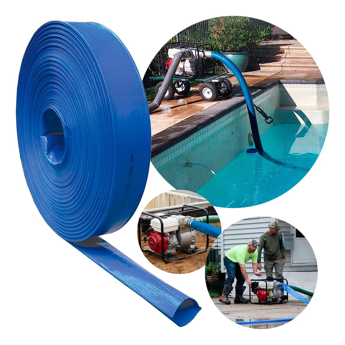 U BUY - Manguera Plana 2 Pulgadas Rollo 100 Mts 5 Bar