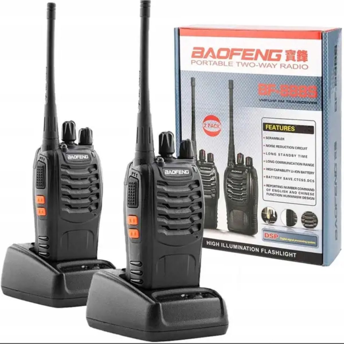 BAOFENG - 2 radio transmisor vhf uhf walkie talkie