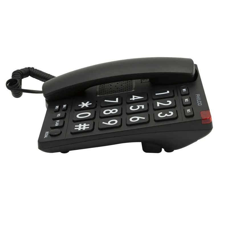 PHILCO - TELEFONO NUMEROS GRANDES PHILCO NEGRO 170BK