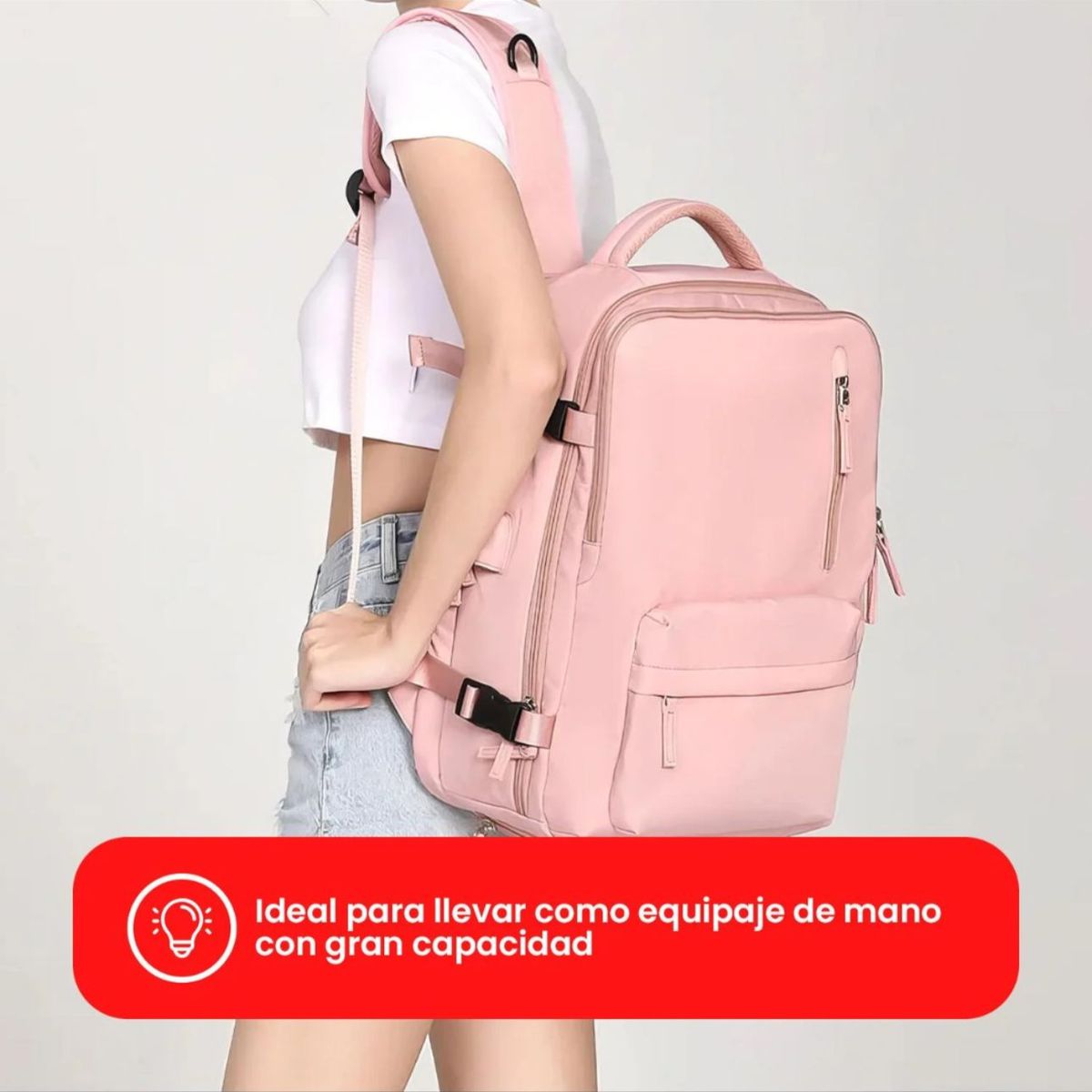 GENERICO - Mochila Viral Expandible Impermeable Multiuso Cabina Avión