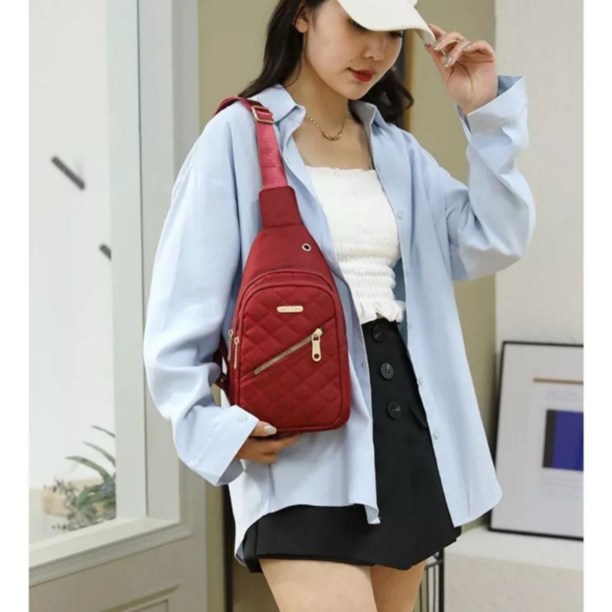 GENERICO - Bolso Cruzado Banano Para Mujer Gran Capacidad