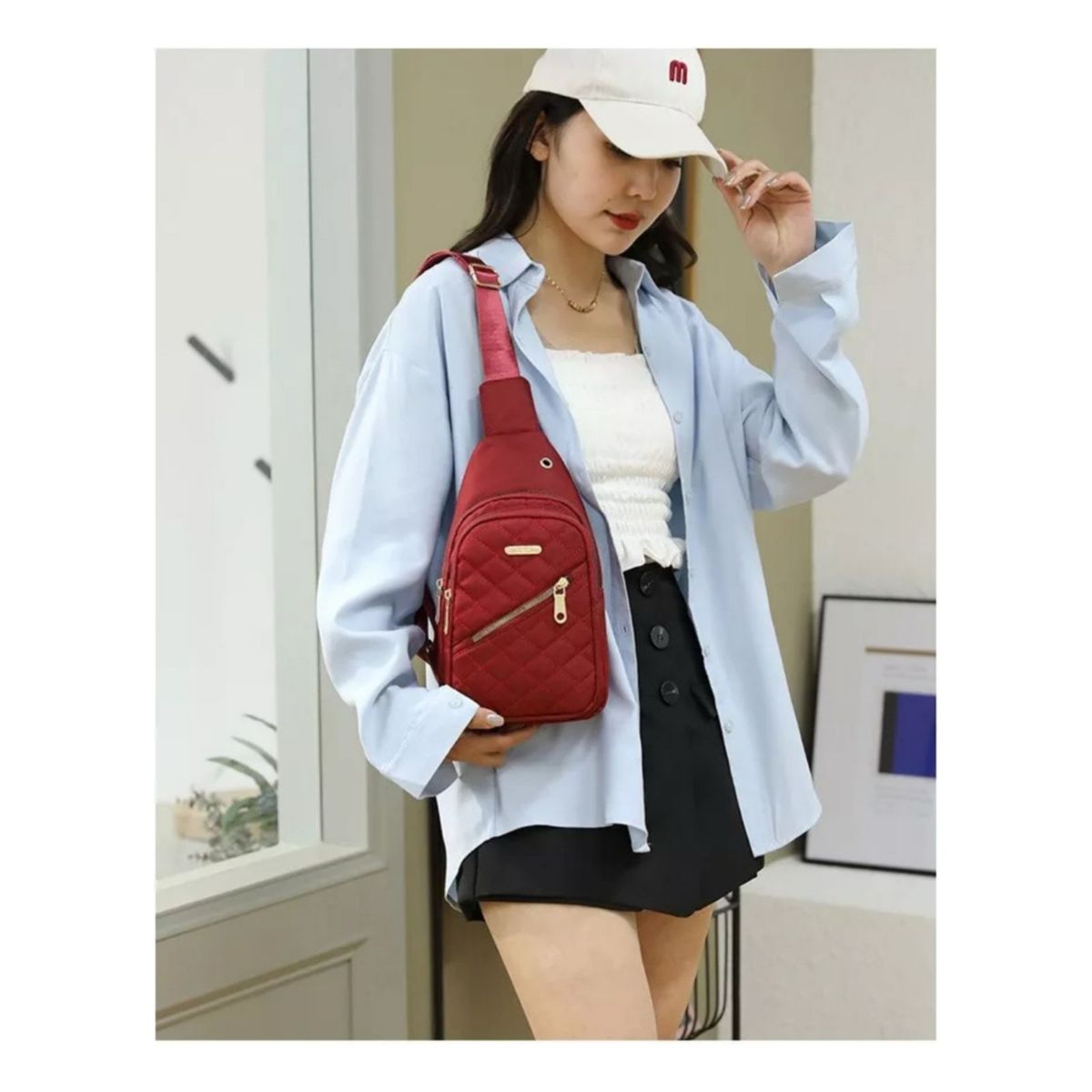 GENERICO - Bolso Cruzado Banano Para Mujer Gran Capacidad