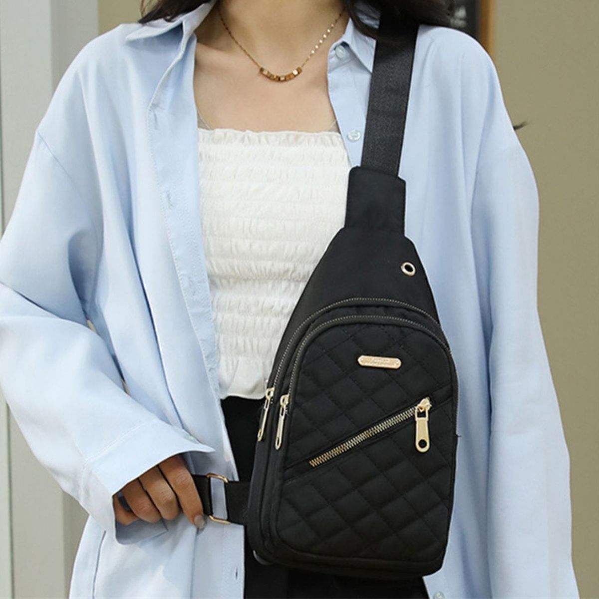 GENERICO - Bolso Cruzado Banano Para Mujer Gran Capacidad