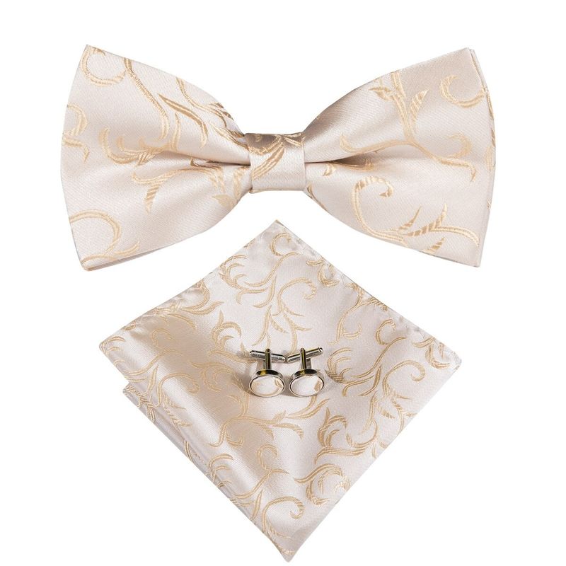 SN SONEC - Corbatin Seda Hombre Paño y colleras Set humita regalo formal Pajarita