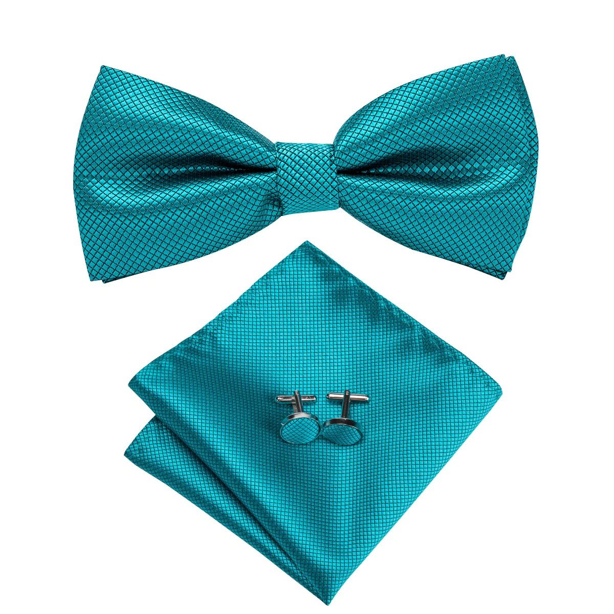 SN SONEC - Corbatin Seda Hombre Paño y colleras Set humita regalo formal Pajarita