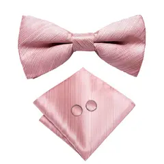 SN SONEC - Corbatin Seda Hombre Paño y colleras Set humita regalo formal Pajarita