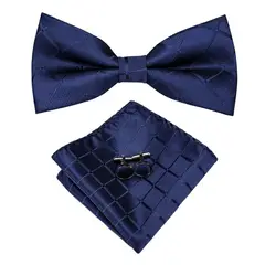 SN SONEC - Corbatin Seda Hombre Paño y colleras Set humita regalo formal Pajarita