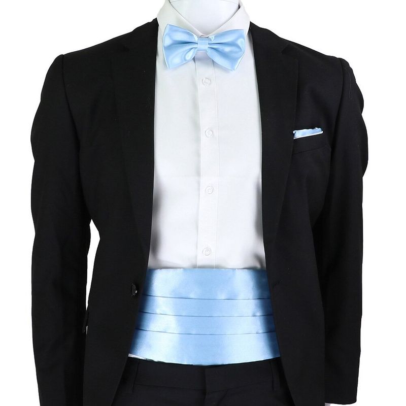 SN SONEC - Set faja formal ajustable poliester corbatin y paño para matrimonio