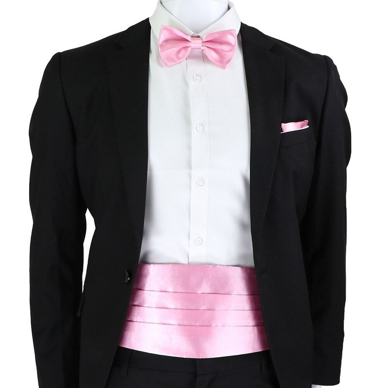 SN SONEC - Set faja formal ajustable poliester corbatin y paño para matrimonio