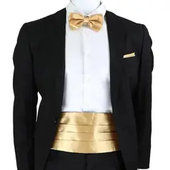 SN SONEC - Set faja formal ajustable poliester corbatin y paño para matrimonio