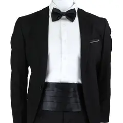 SN SONEC - Set faja formal ajustable poliester corbatin y paño para matrimonio