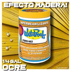 WETPROOF - FIBROCEMENTO SIDING BARNIZ IMPERMEABLE WET PROOF® FIBROWET OCRE 1-4 GL