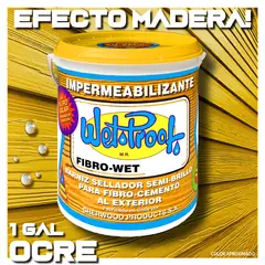 WETPROOF - FIBROCEMENTO SIDING BARNIZ IMPERMEABLE WET PROOF® FIBROWET OCRE 1 GAL