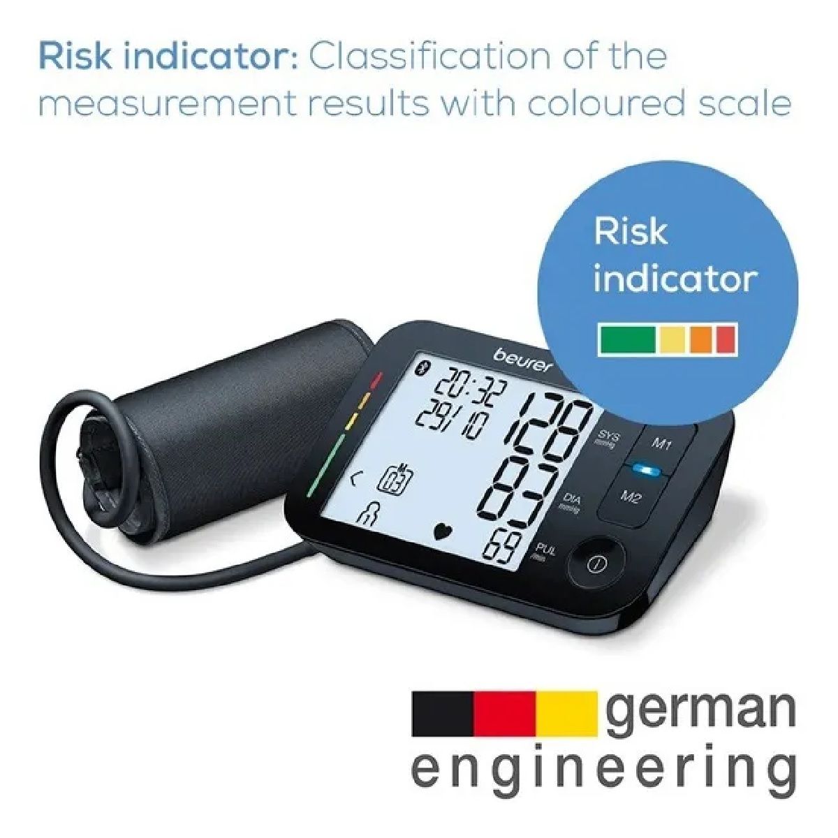 BEURER - Tensiómetro Digital Brazo Pantalla Xl Bluetooth Beurer Bm 54