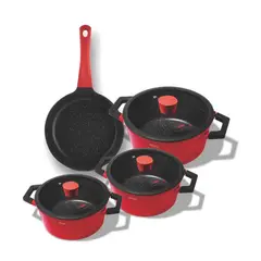 Dsp - Set Ollas 7 Piezas DS Professional RED.