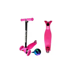 GENERICO - Scooter Monopatin Ruedas Led Niñs Regulable Pink