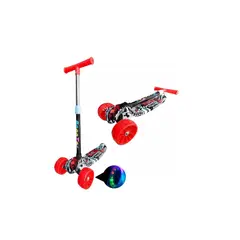 GENERICO - Scooter Monopatin Kids Plegable Diseños Ruedas Led Niños Red