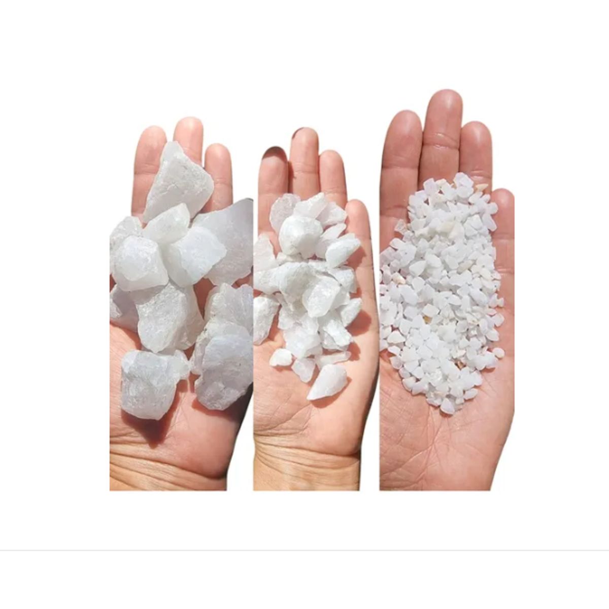 Pack Cuarzo Blanco 3 Kg. Variedad De Tamaños, marca GENERICO - Foto Principal