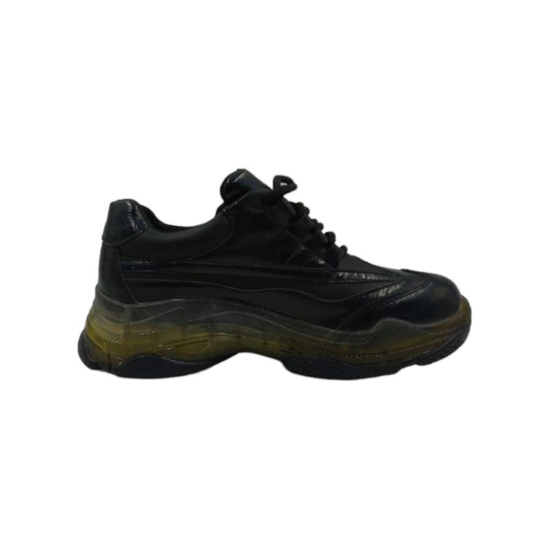 HERIEL - Zapatilla Negra Plataforma Mujer.