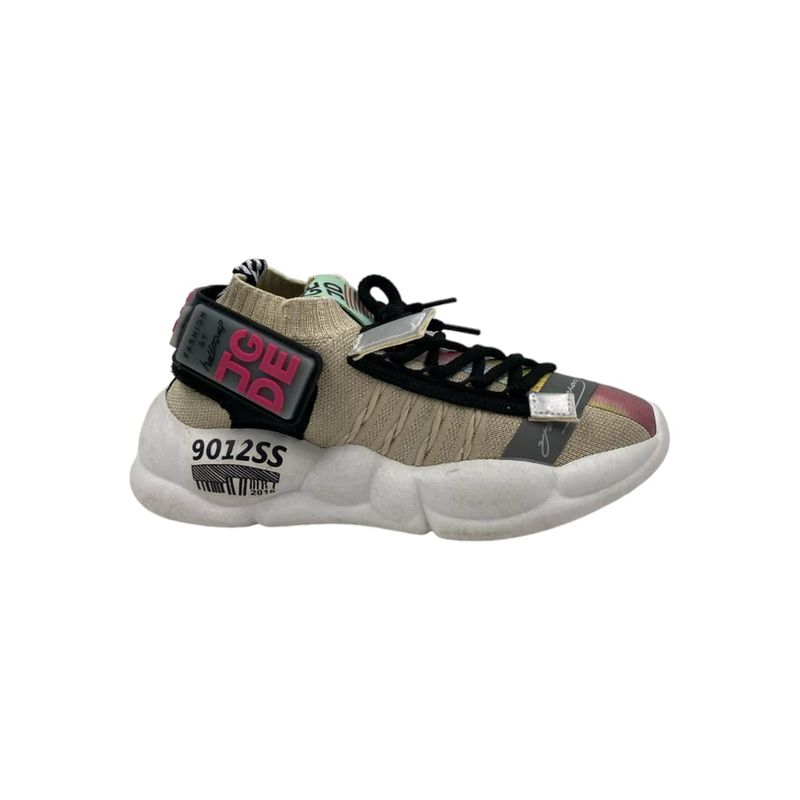 HERIEL - Zapatilla Beige Plataforma Mujer.