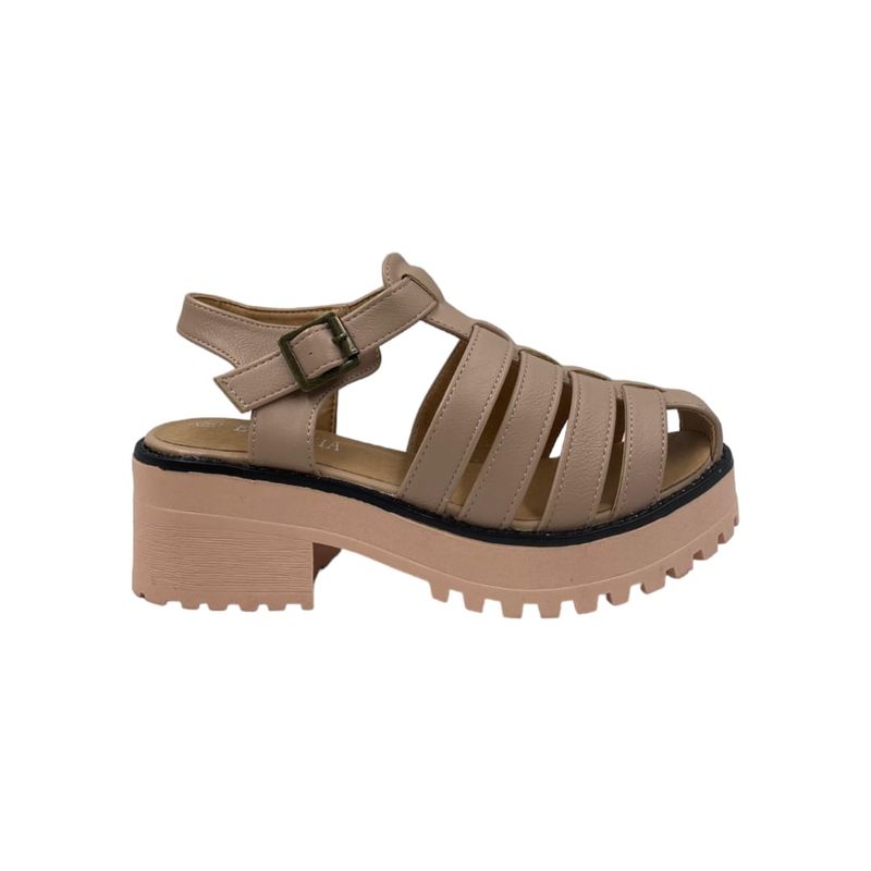 HERIEL - Sandalia Rosa Plataforma Mujer