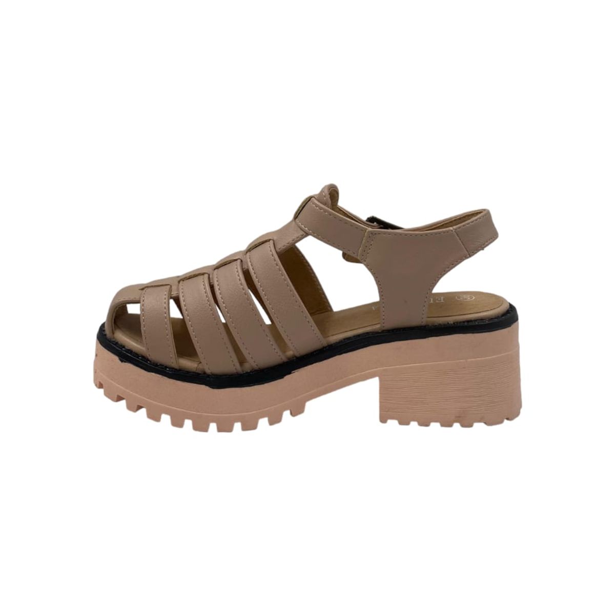 HERIEL - Sandalia Rosa Plataforma Mujer