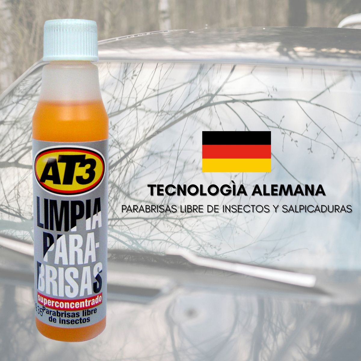 GENERICO - Pack 4 Líquido Limpia Parabrisas Concentrado At3 Aleman