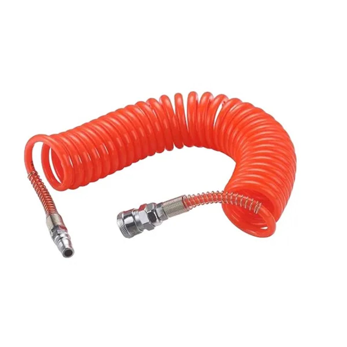 GENERICO - Manguera Espiral Para Compresor De Aire 9mts Con Acoples Color Naranja