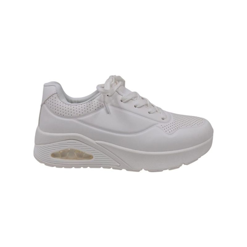 HERIEL - Zapatilla Blanca Plataforma Mujer.