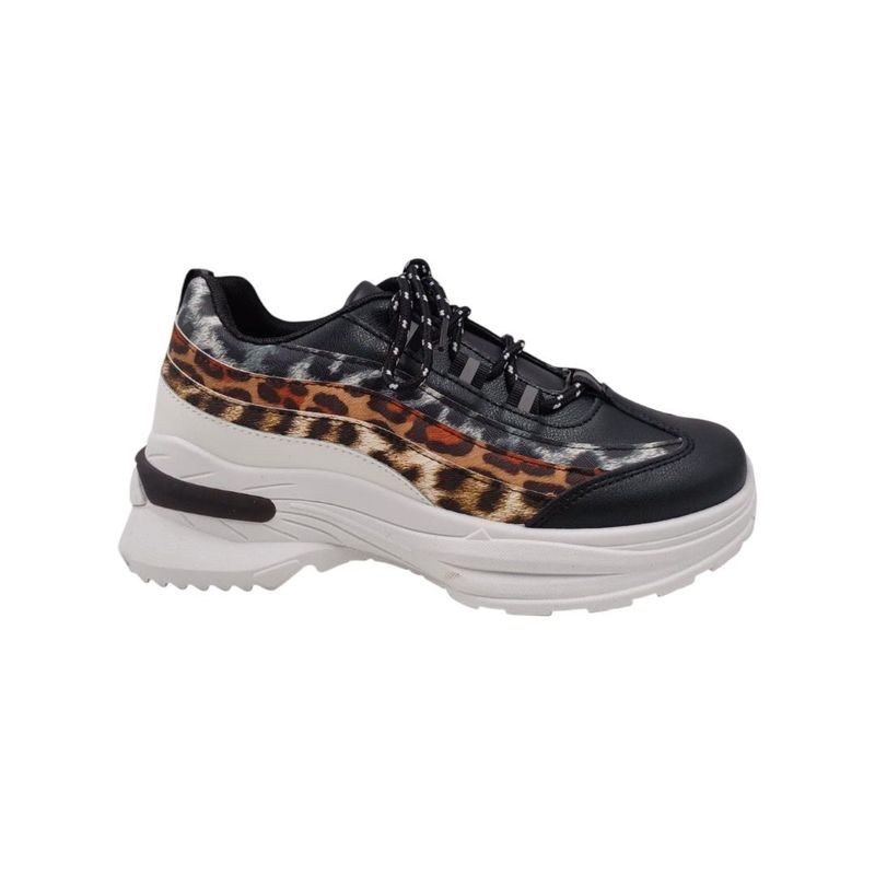 HERIEL - Zapatilla Negra Plataforma Mujer