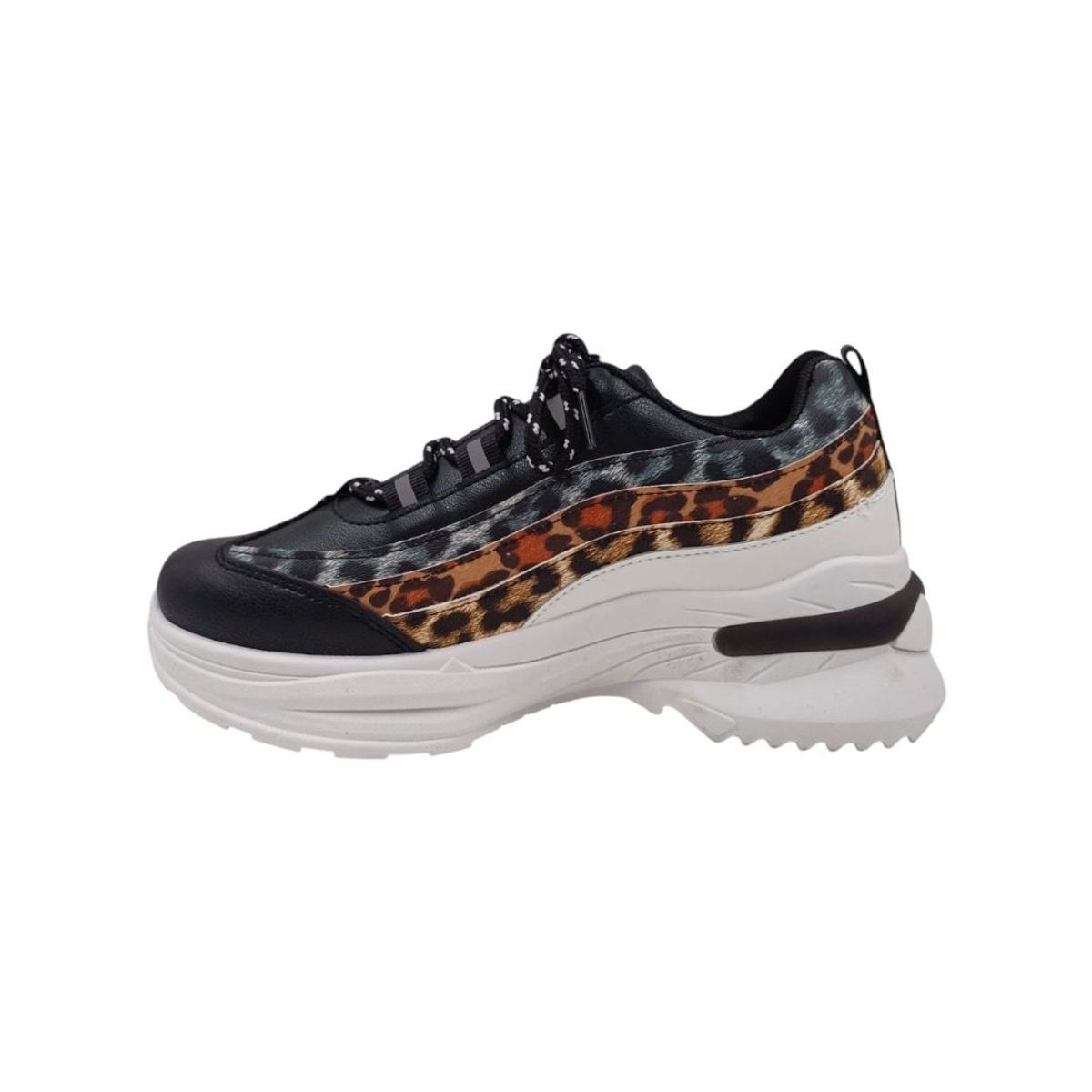 HERIEL - Zapatilla Negra Plataforma Mujer