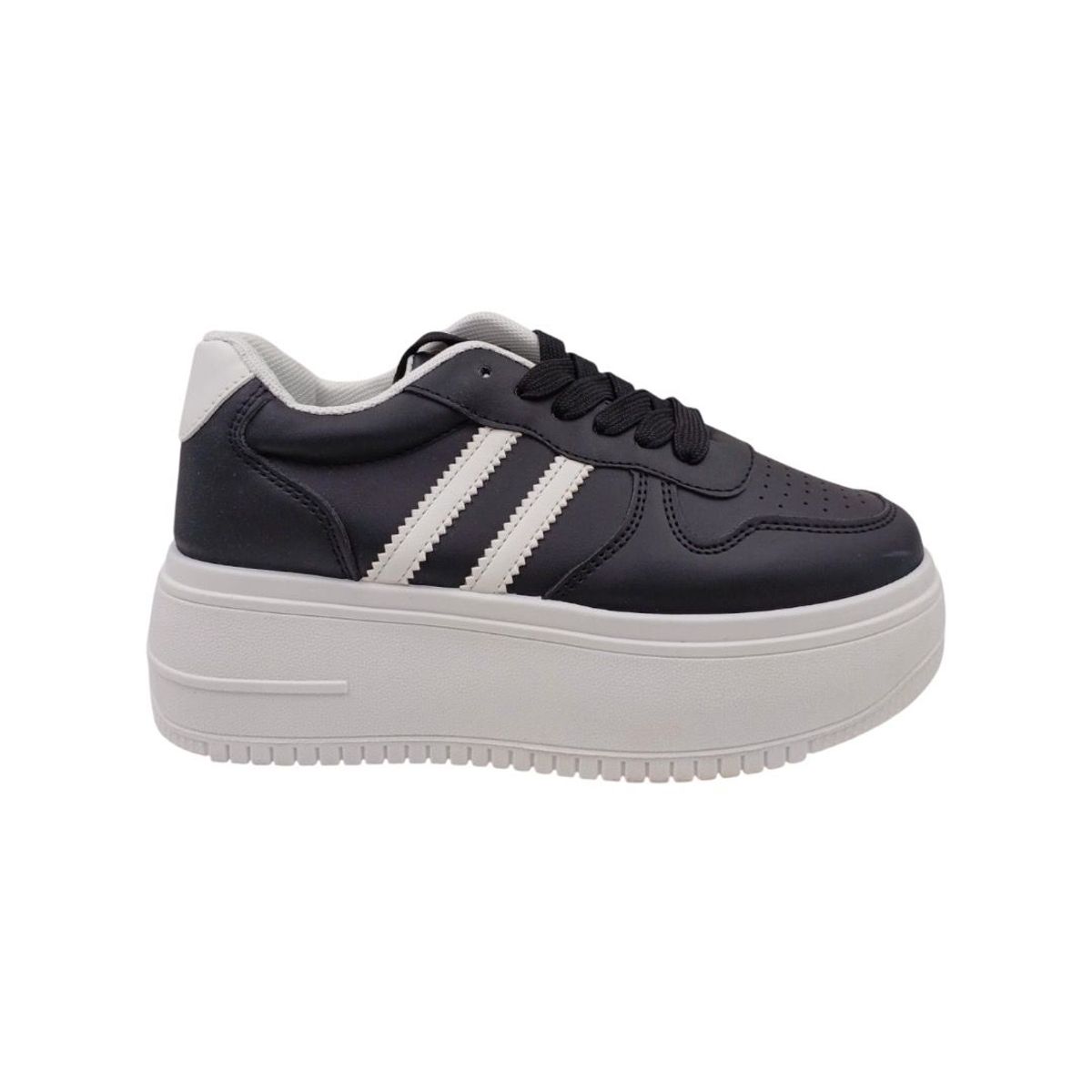 HERIEL - Zapatilla Negra Plataforma Mujer
