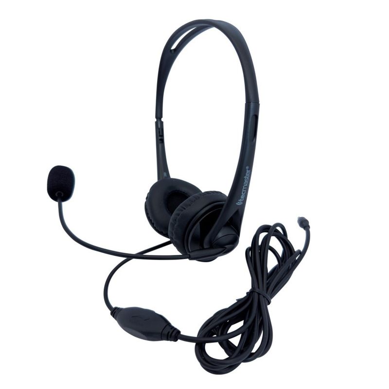 TECMASTER - Auriculares Call-Center Micrófono 35mm Tm100561 Tecmaster