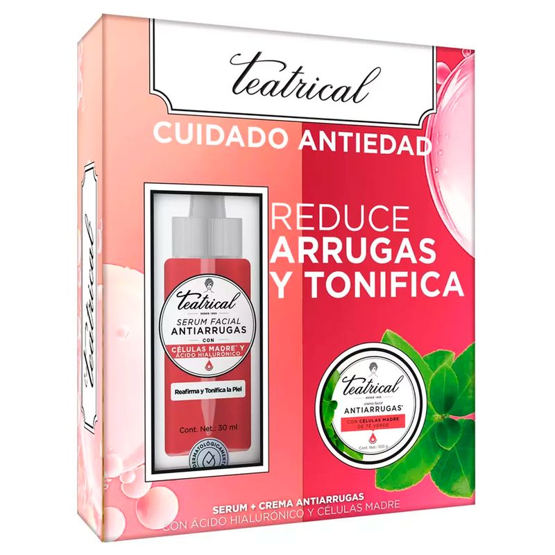 TEATRICAL - Pack Teatrical Cuidado Antiedad Serum mas Crema Facial