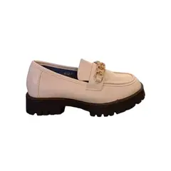 HERIEL - Mocasín Blanco Plataforma Charol.