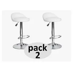 OFERTABKN - Pack 2 Silla Piso Bar Altura Regulable Taburete Respaldo