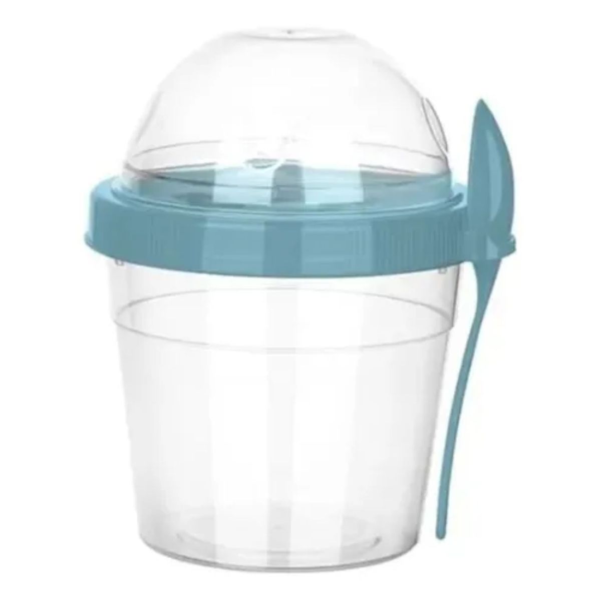 TITIZ - Vaso Para Yogurt Cereales Y Frutas Titiz + Cuchara-Celeste