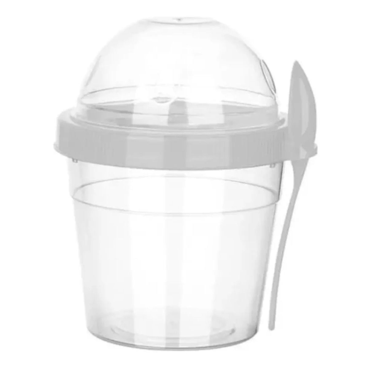 TITIZ - Vaso Para Yogurt Cereales Y Frutas Titiz + Cuchara- Blanco