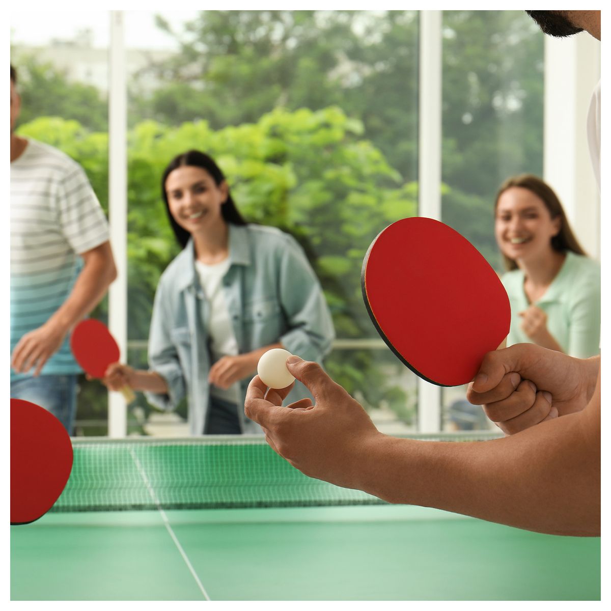 ATLETIS - Mesa de Ping Pong Plegable Avanzada Verde