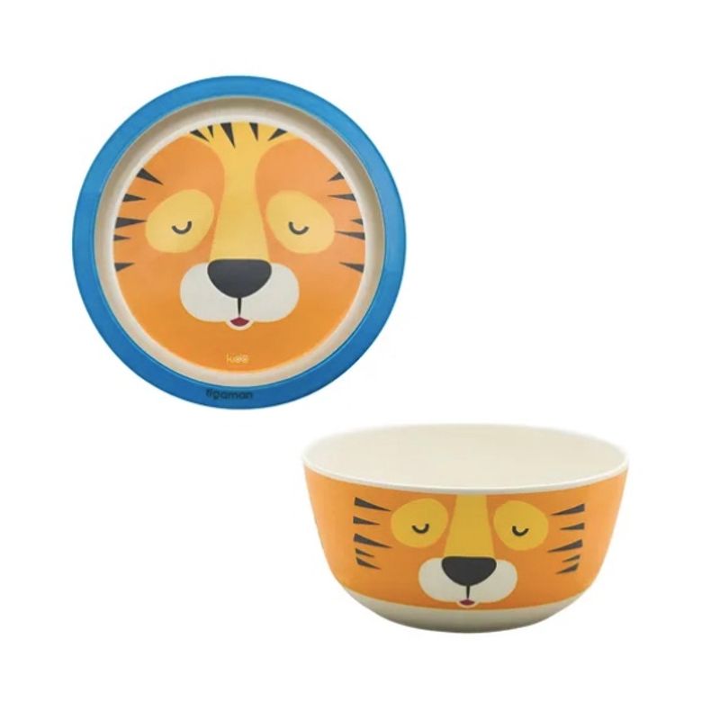 ATLAS - Pack Plato + Bowl Para Bebe Naranja