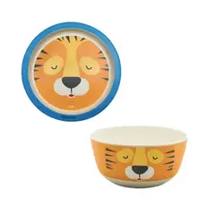 ATLAS - Pack Plato + Bowl Para Bebe Naranja