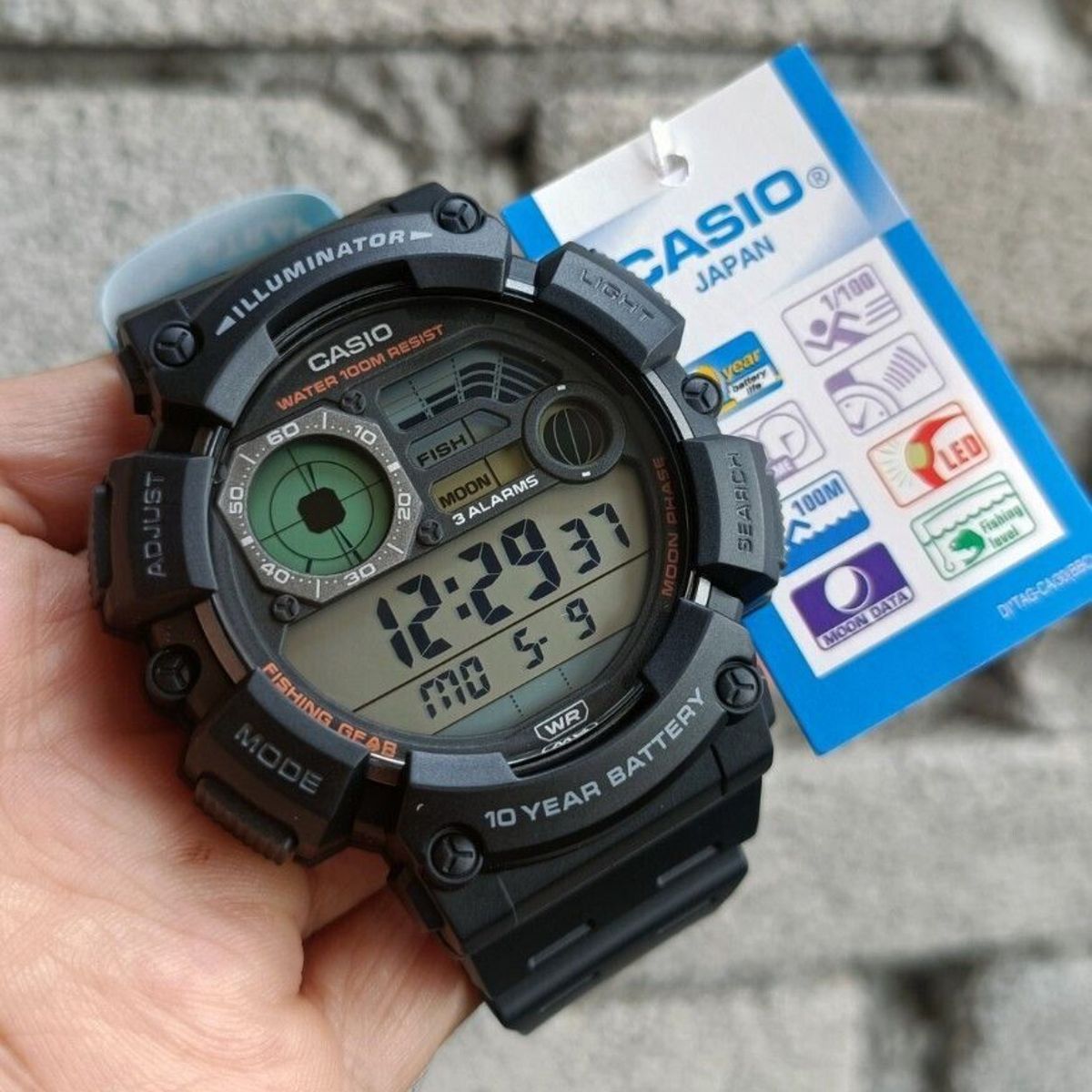 CASIO - RELOJ CASIO WS1500H-1AV HOMBRE GRAFICO MAREAS