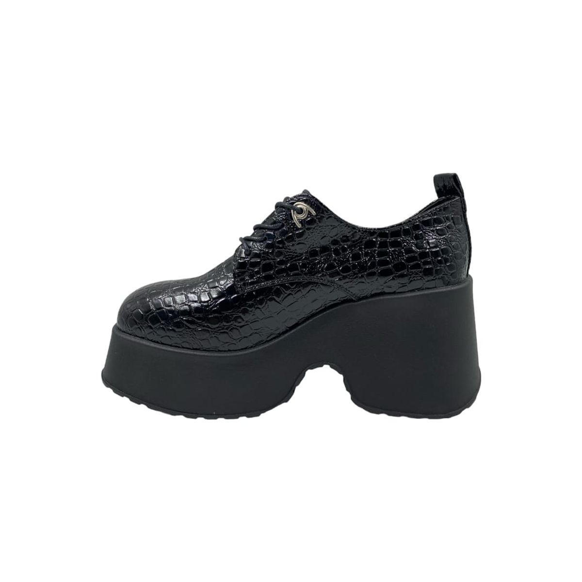HERIEL - Zapato Negro Charol Plataforma Mujer
