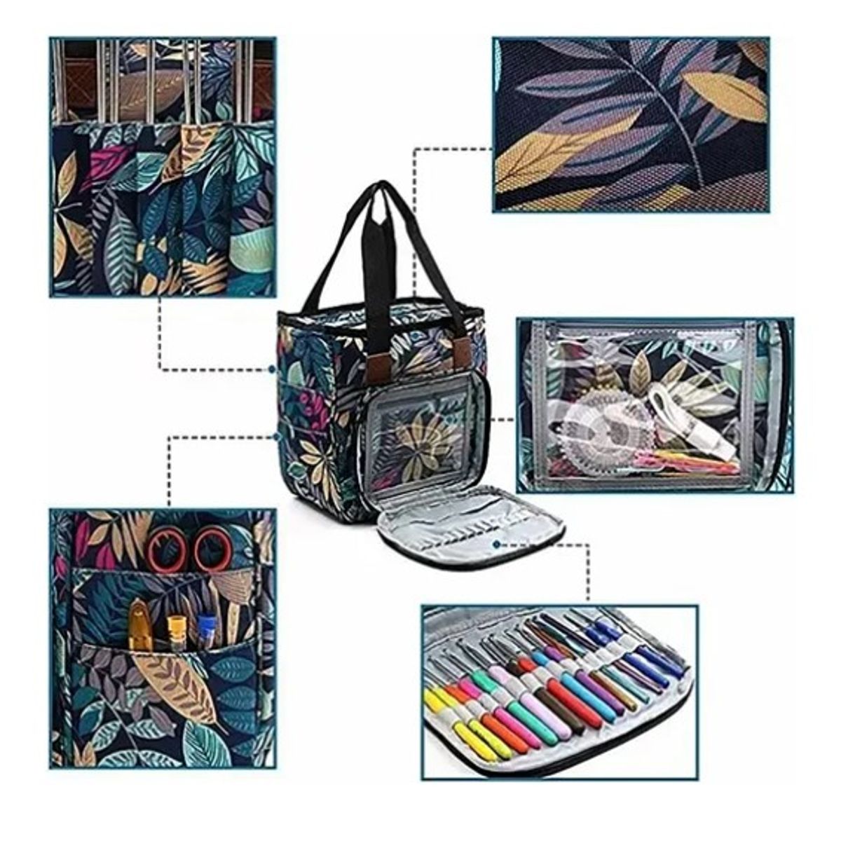 OFERTABKN - Bolso Organizador De Hiloslanacrochet Tejidos