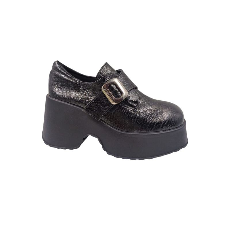 HERIEL - Zapato Negro Plataforma Mujer.