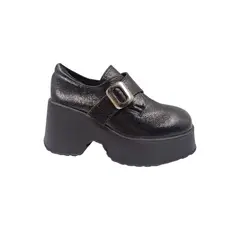HERIEL - Zapato Negro Plataforma Mujer.