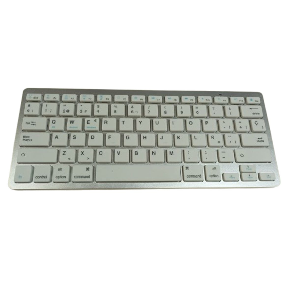 GENERICO - Mini teclado español inalambrico bluetooth BK3001+ pilas 29 x 12cm