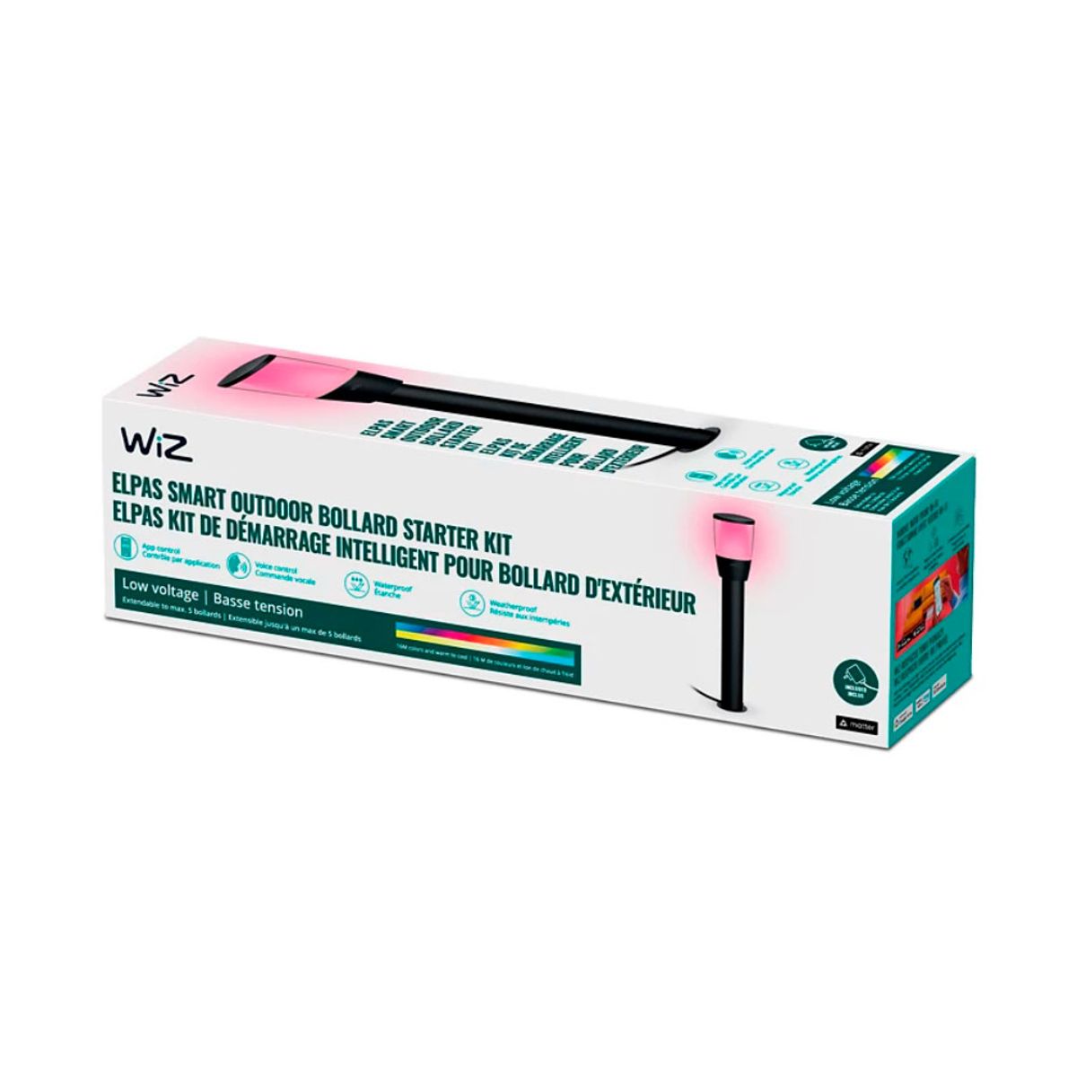 WIZ - Kit Inicial de Iluminación Bollard para Exterior Wiz