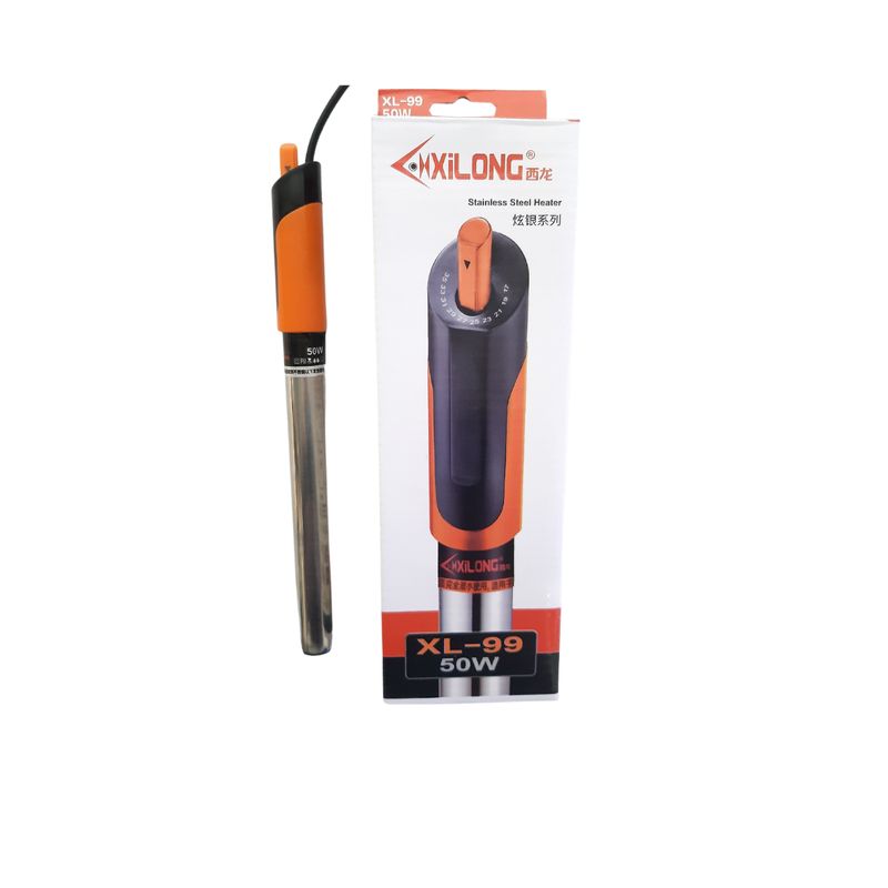 GENERICO - Calefactor de Acero 50 W Para Acuarios Tortugueros Xilong.