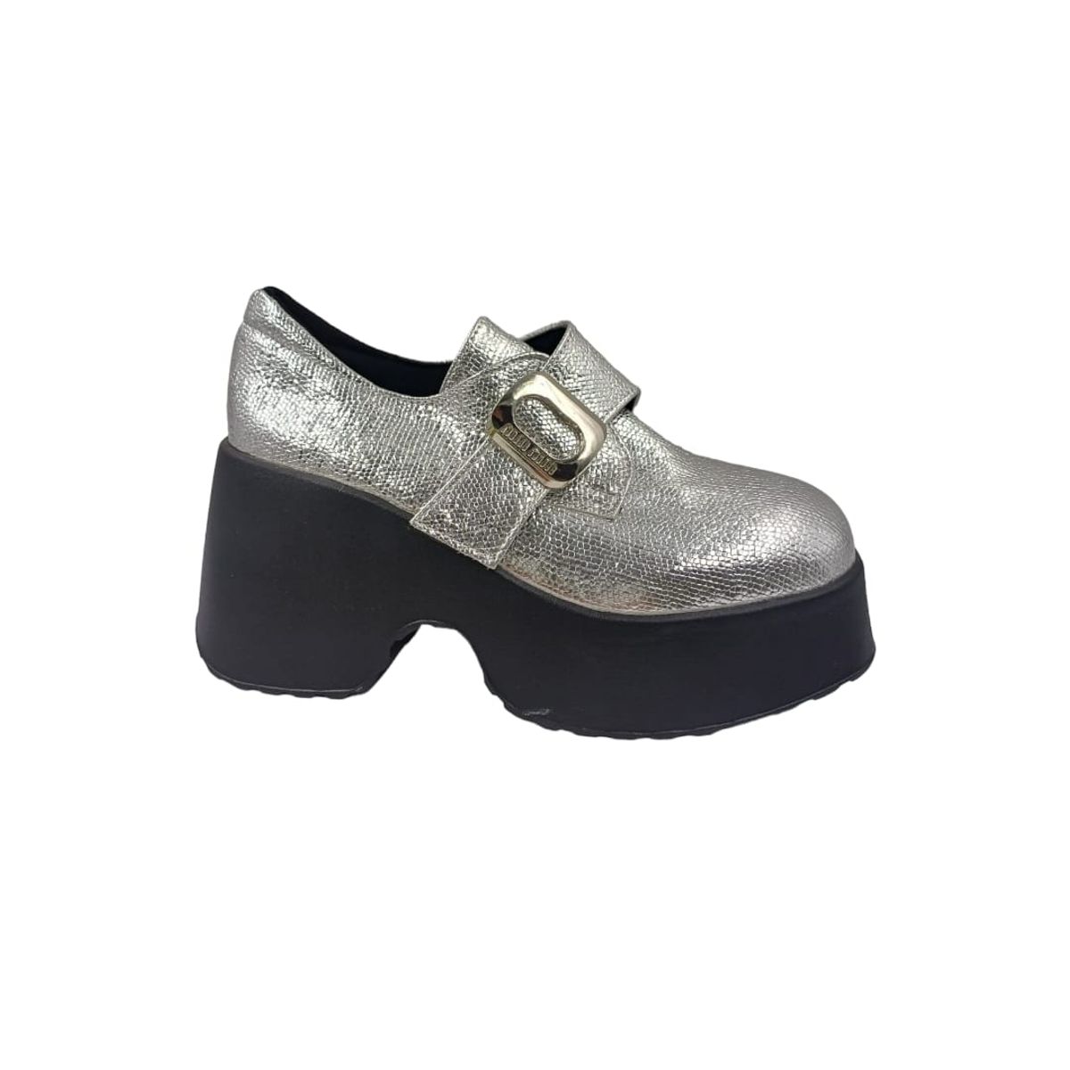 HERIEL - Zapato Plateado Plataforma Mujer